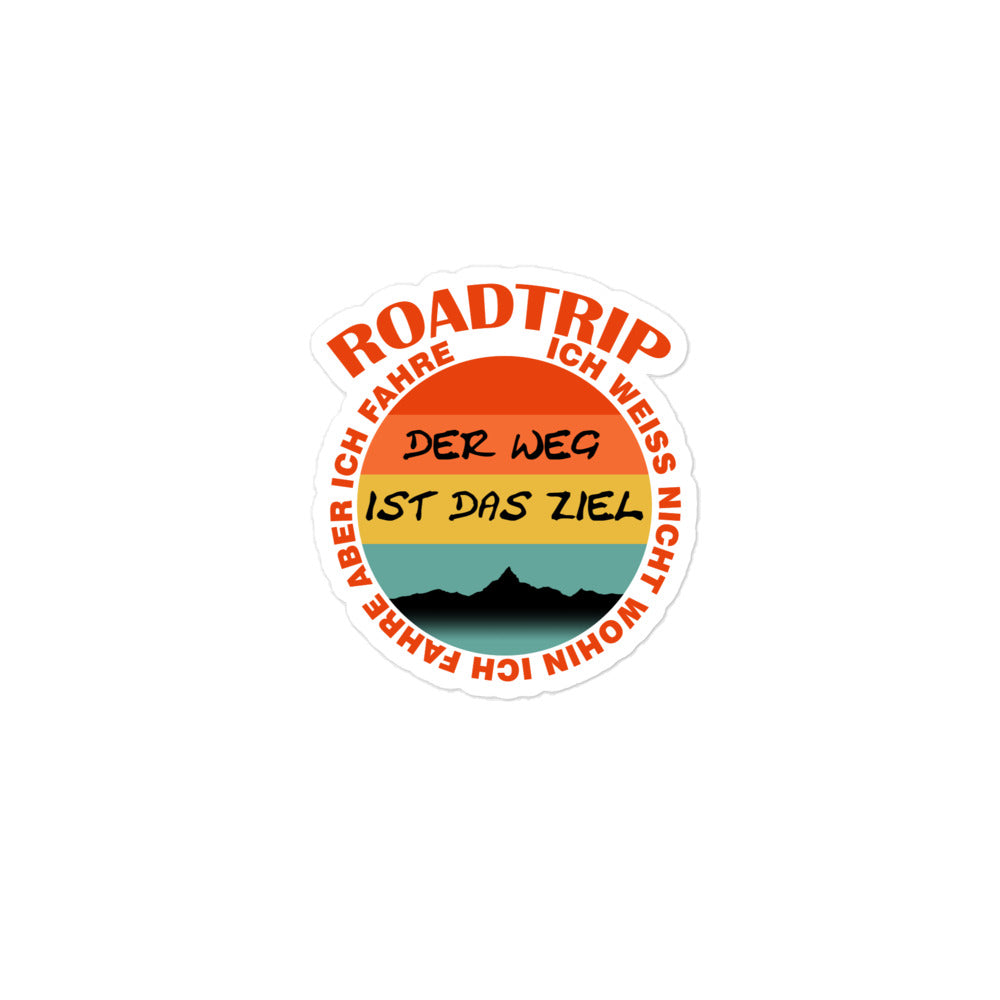Aufkleber Roadtrip Der Weg ist das Ziel