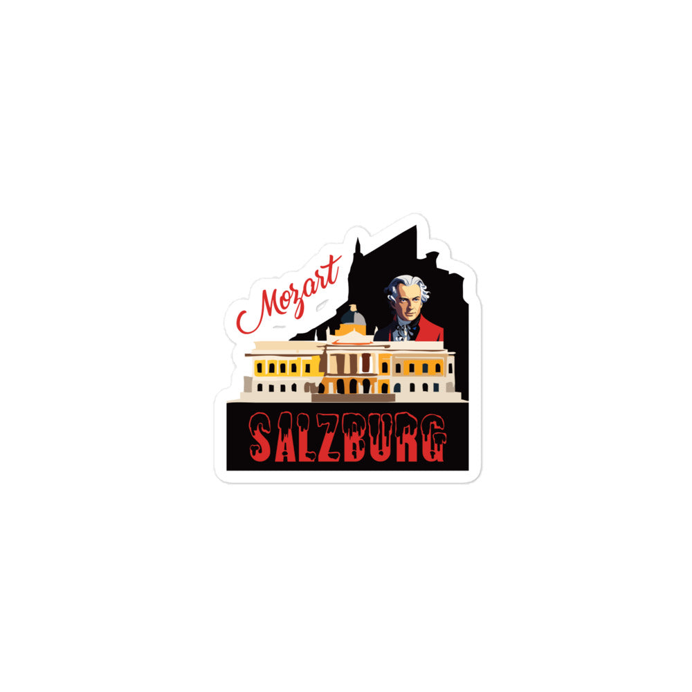 Aufkleber Salzburg Mozart