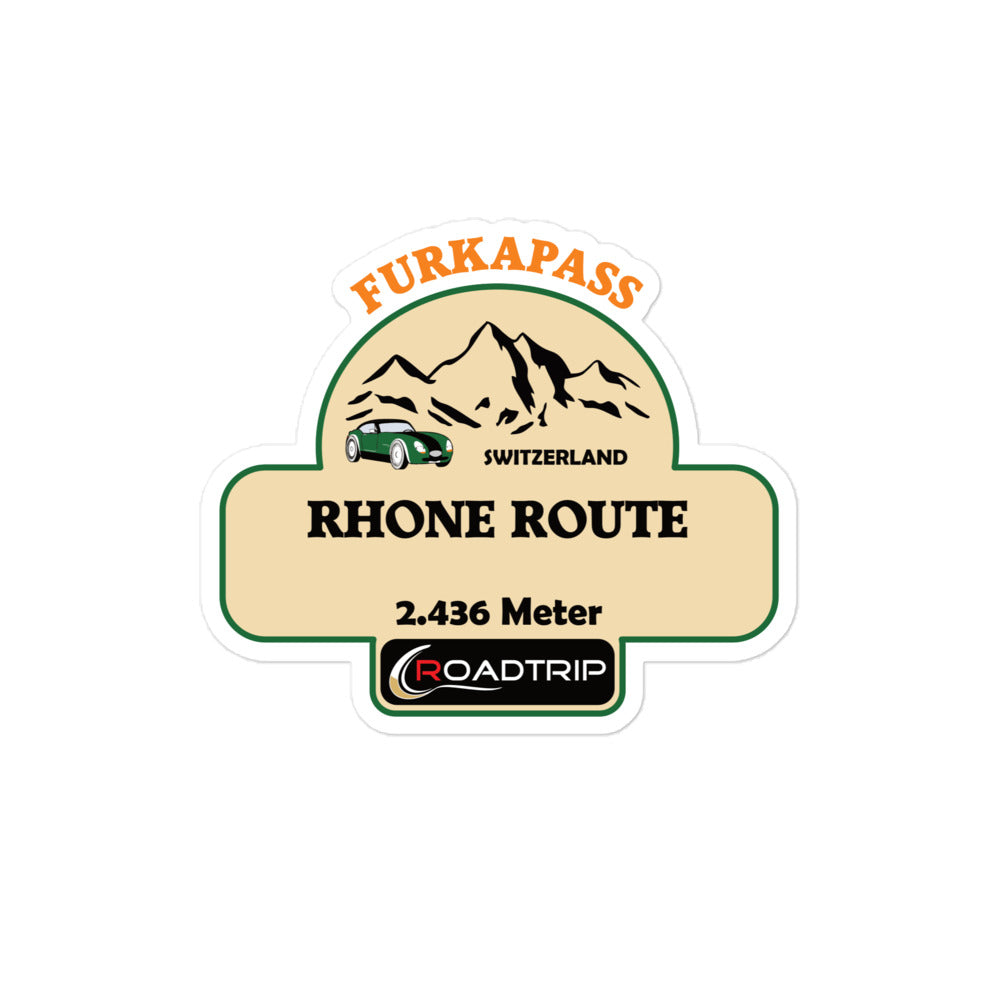 Roadtrip Alpenpass Aufkleber Furkapass