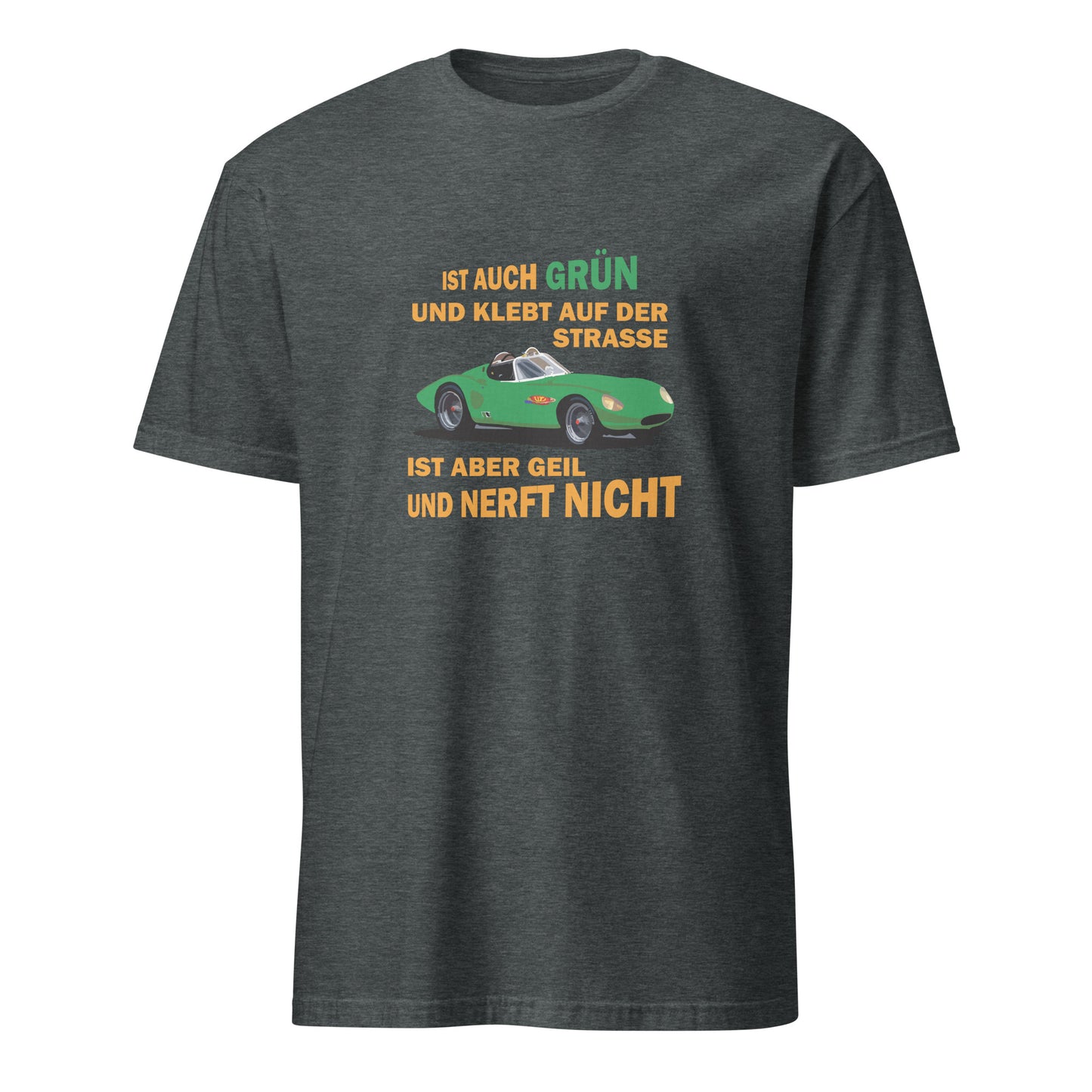 Shirt mit grünem Sportwagen und Spruch