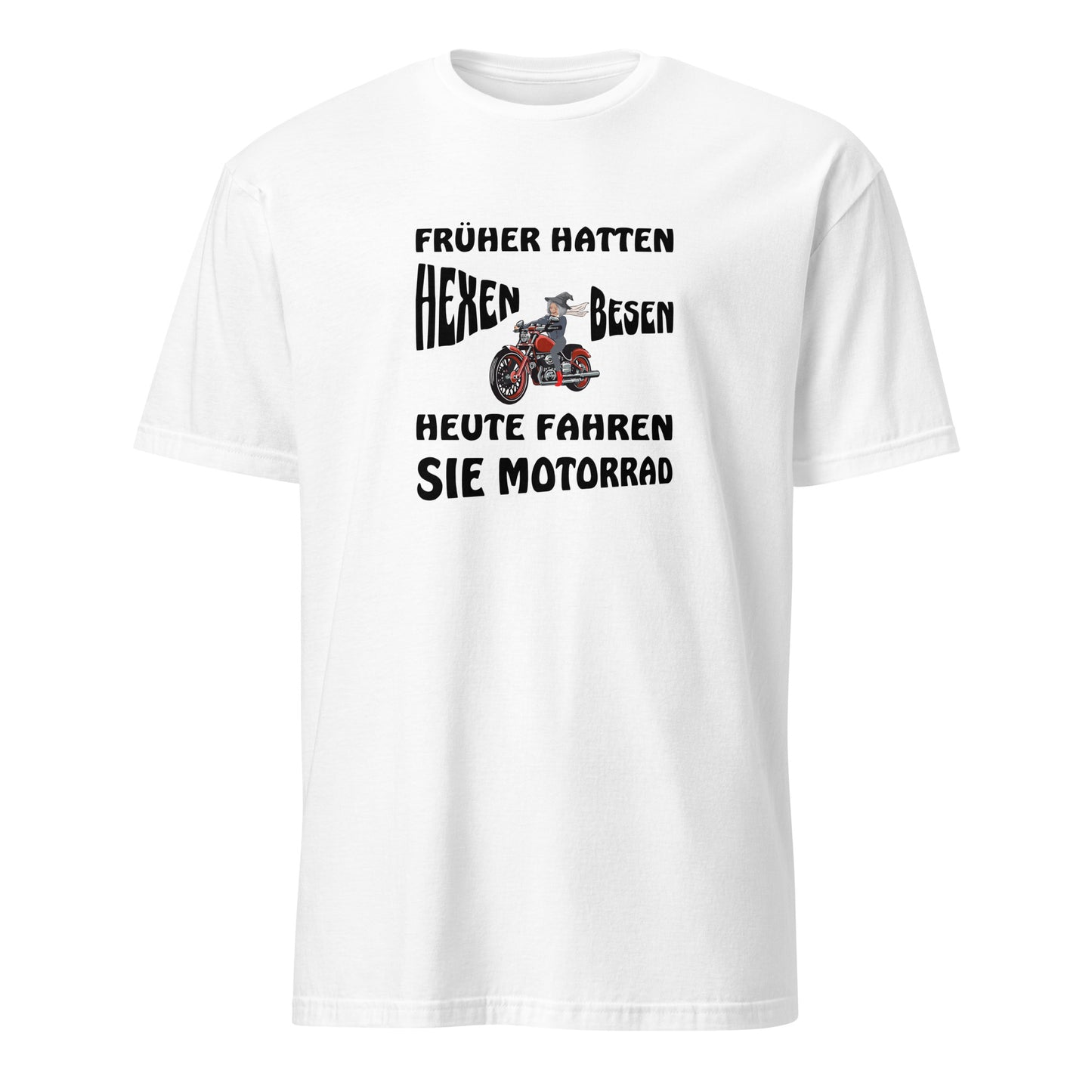 T-Shirt moderne Hexe auf Motorad
