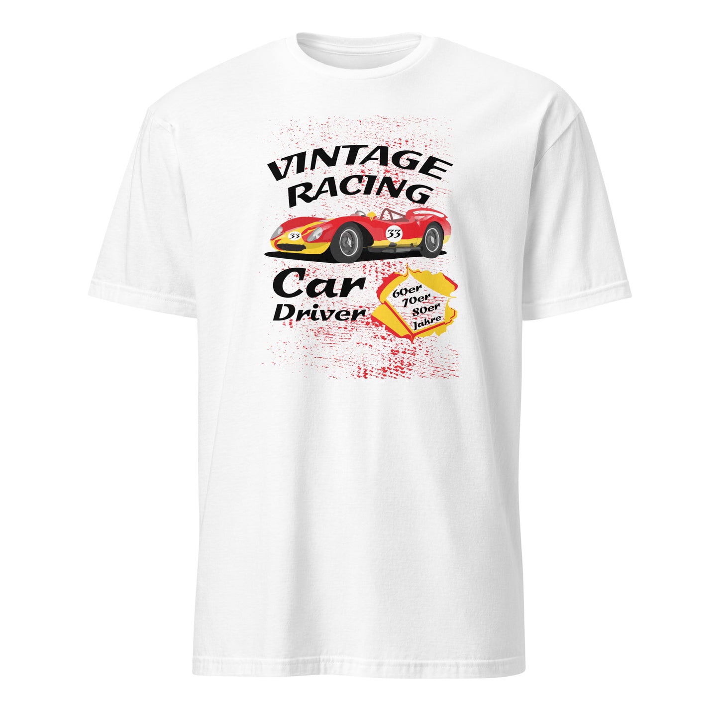 T-Shirt mit Rennwagen aus den 70er Jahre