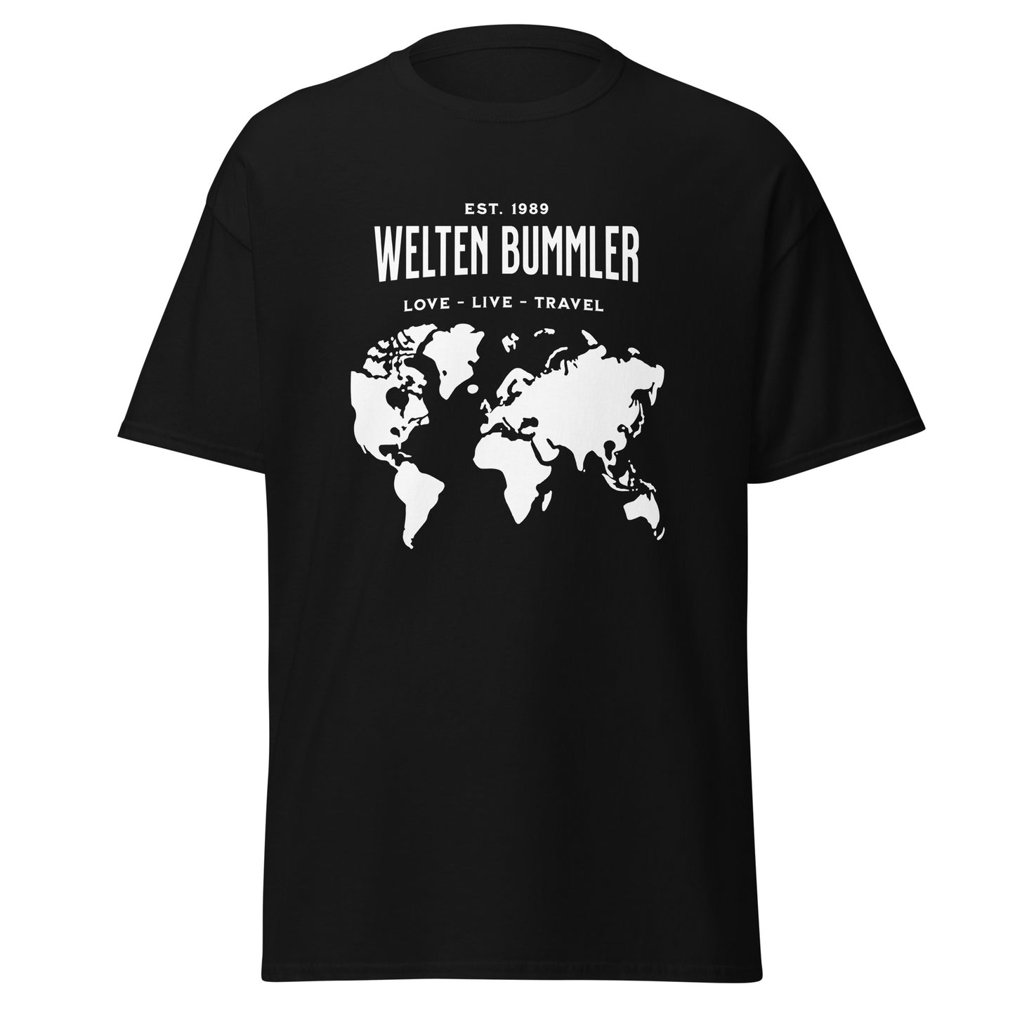 T-Shirt Weltenbummler Love Live Travel