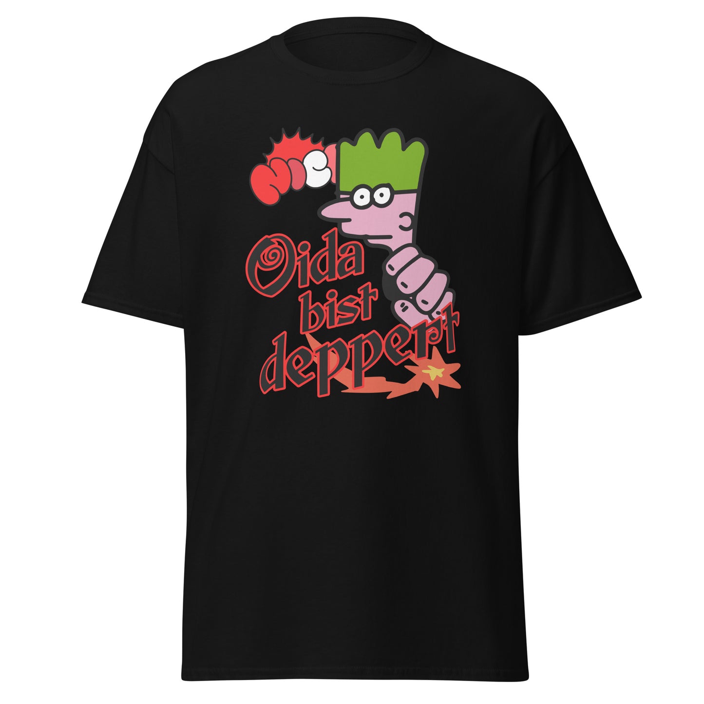 T-Shirt Bayrische Lebensweisheit trifft auf Stil Oida bis deppet
