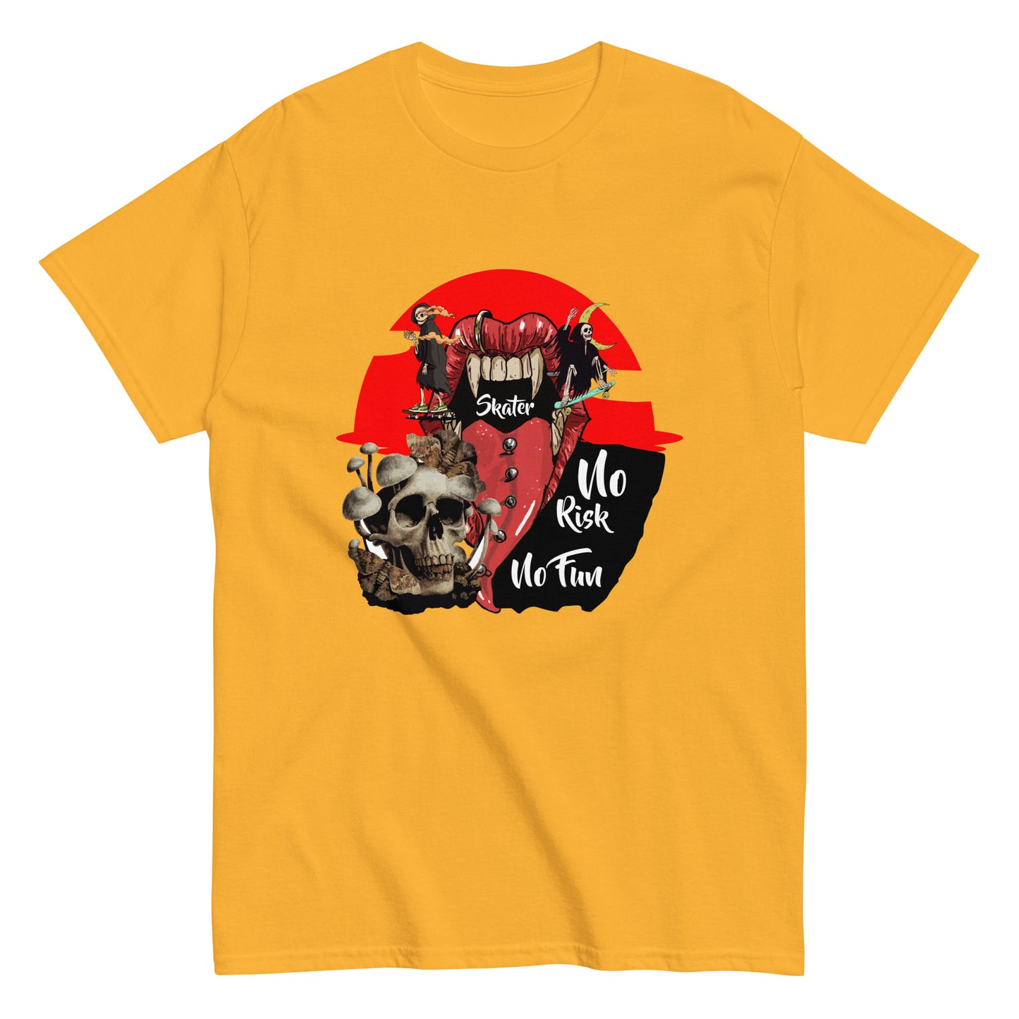 Shirt mit Skater Design No Risk no Fun