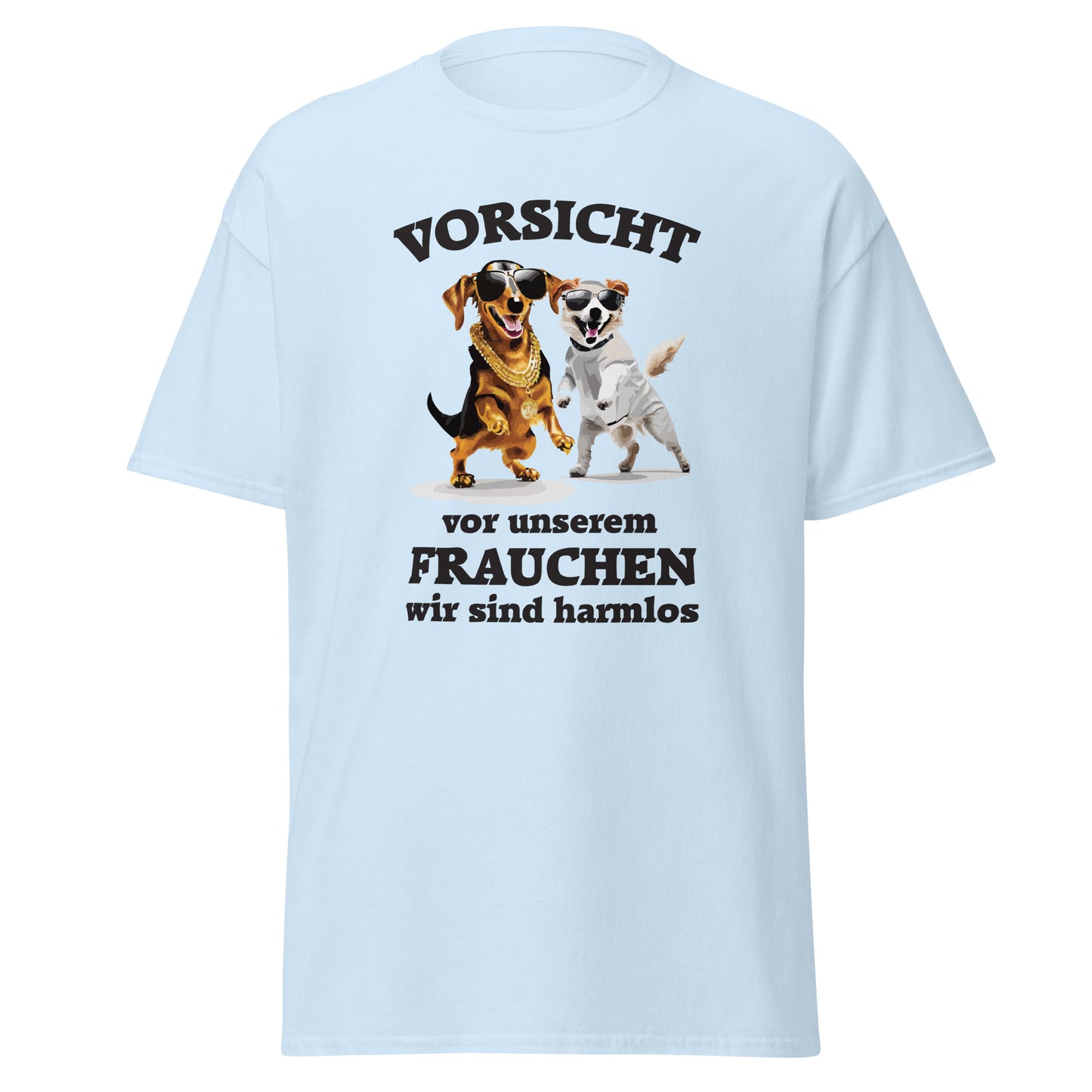 T-Shirt hellblau mit lustigem Spruch für Hunde Liebhaber