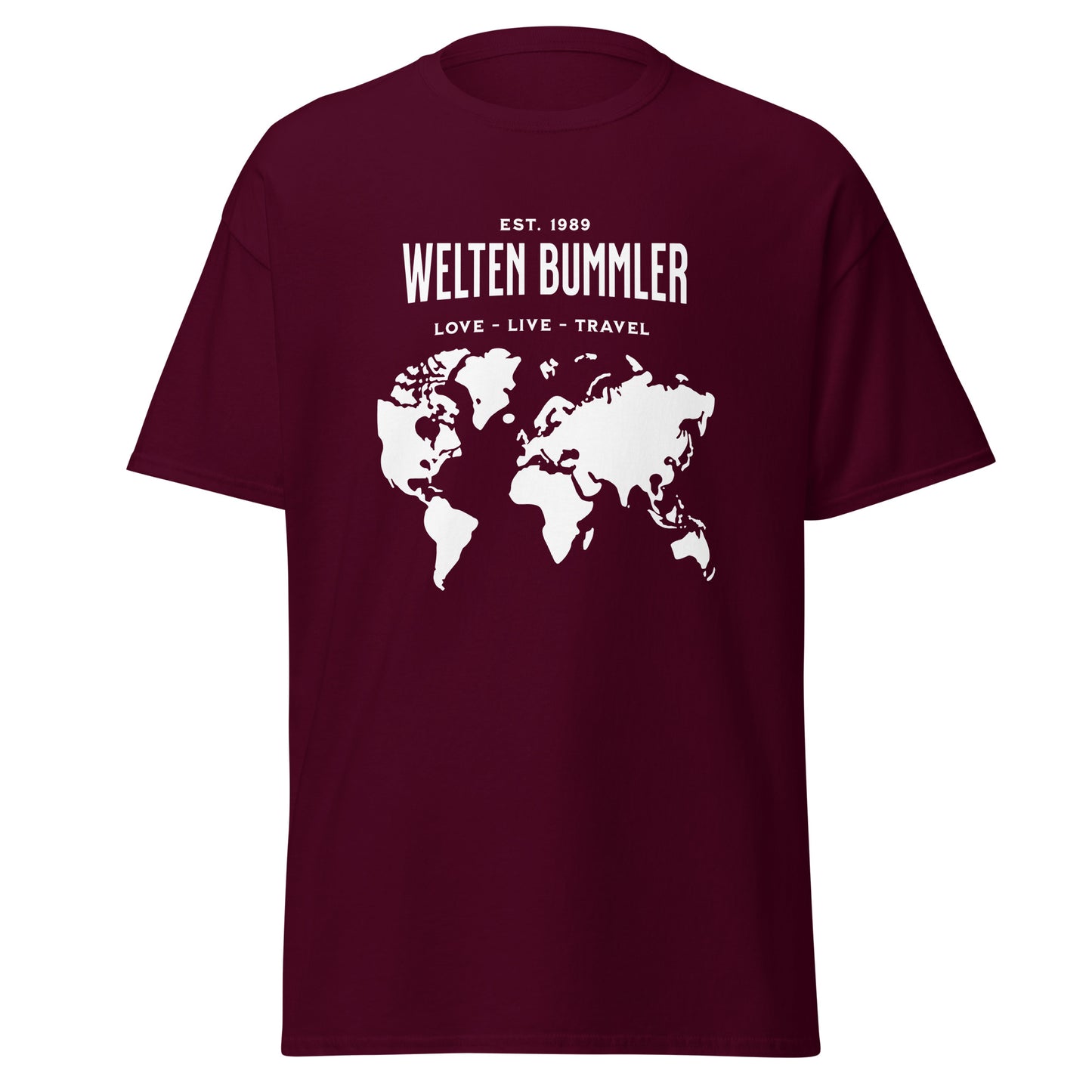 T-Shirt Weltenbummler Love Live Travel