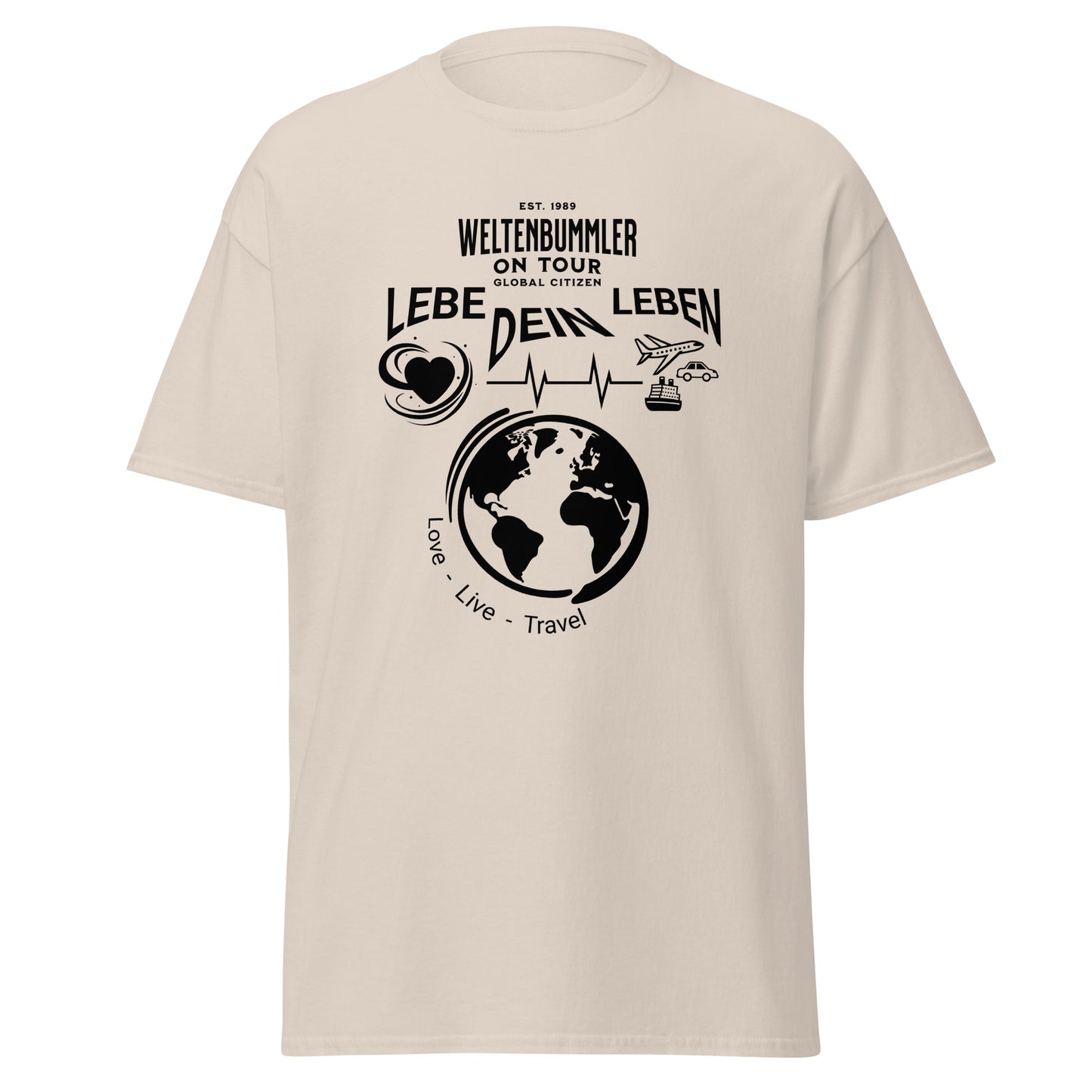 T-Shirt Weltenbummler Lebe Dein Leben