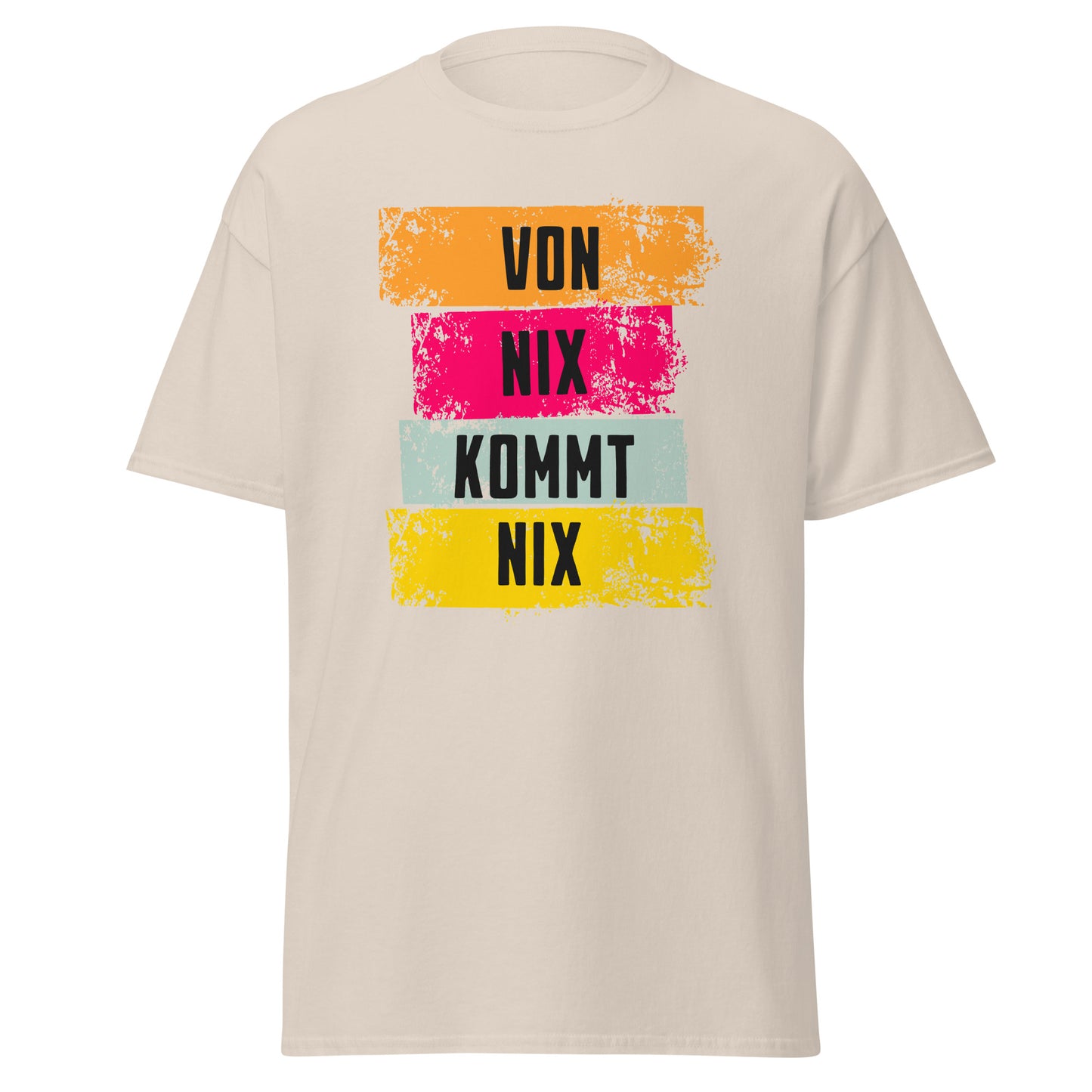 T-Shirt mit schwäbischem Mundart Spruch Von nix kommt nix