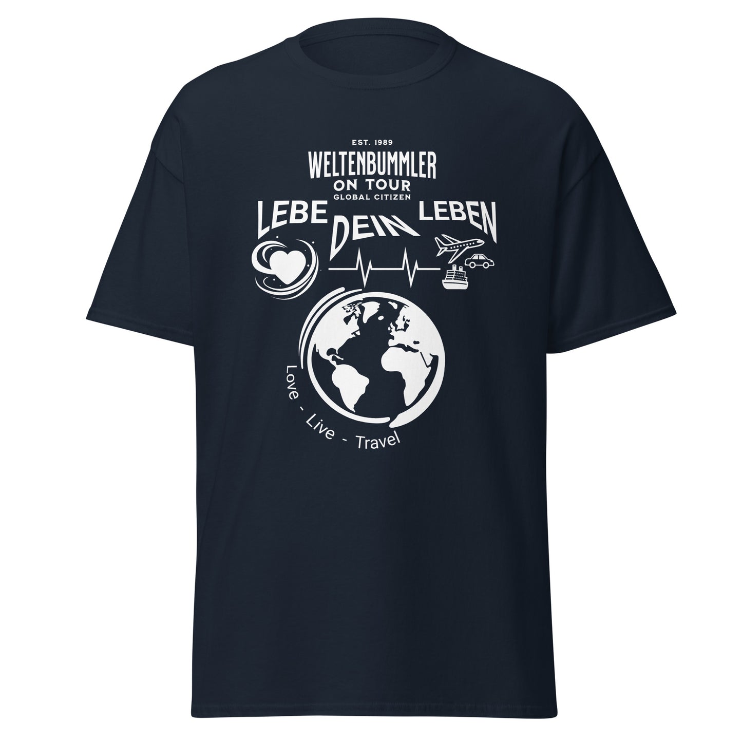 T-Shirt Weltenbummler Lebe Dein Leben