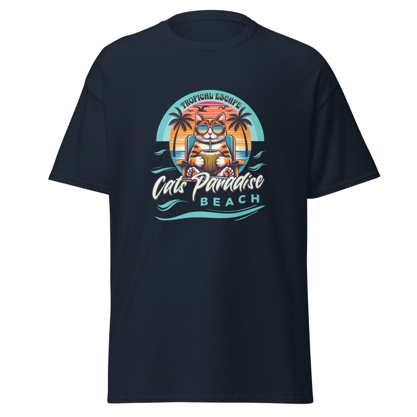 T-Shirt Cats Paradise Beach