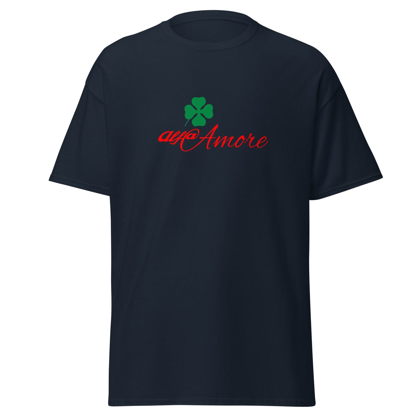 Shirt marineblau und rotem Aufdruck Alfa Amore