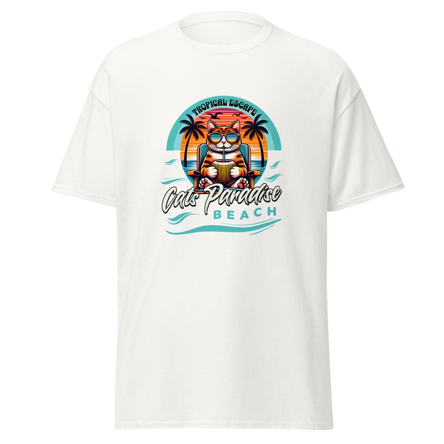 T-Shirt Cats Paradise Beach