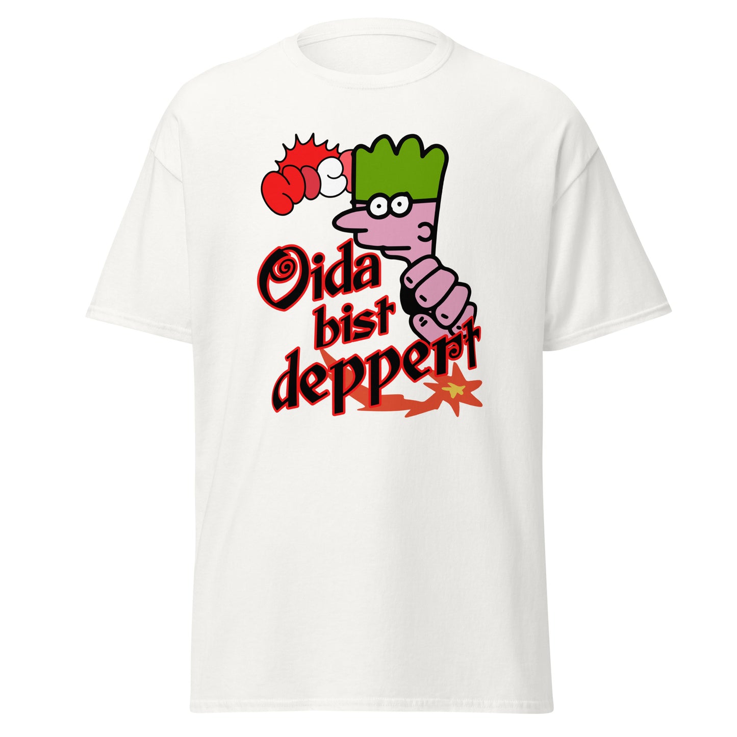 T-Shirt Bayrische Lebensweisheit trifft auf Stil Oida bis deppet