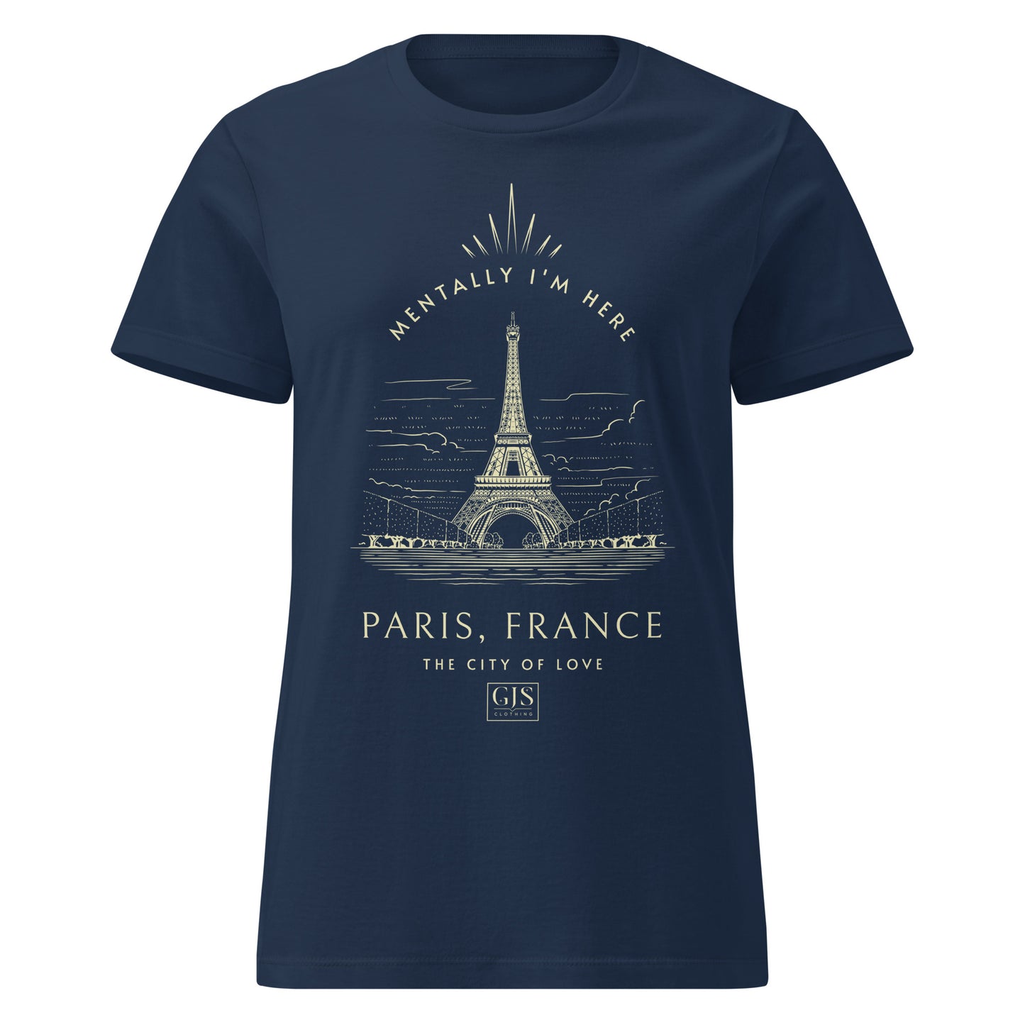 Basic Softstyle T-Shirt für Damen Paris France The City of Love Eiffelturm T-Shirt – Lustiges Design für Verliebte & Reiselustige