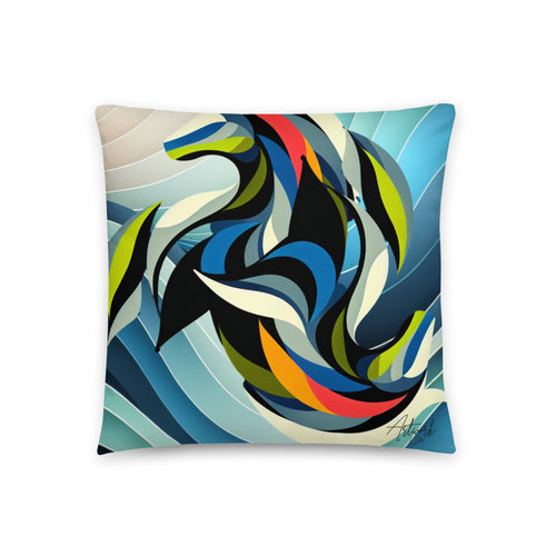 Basic-Kissen Artwork L. Zara Abstrakter Energiefluss