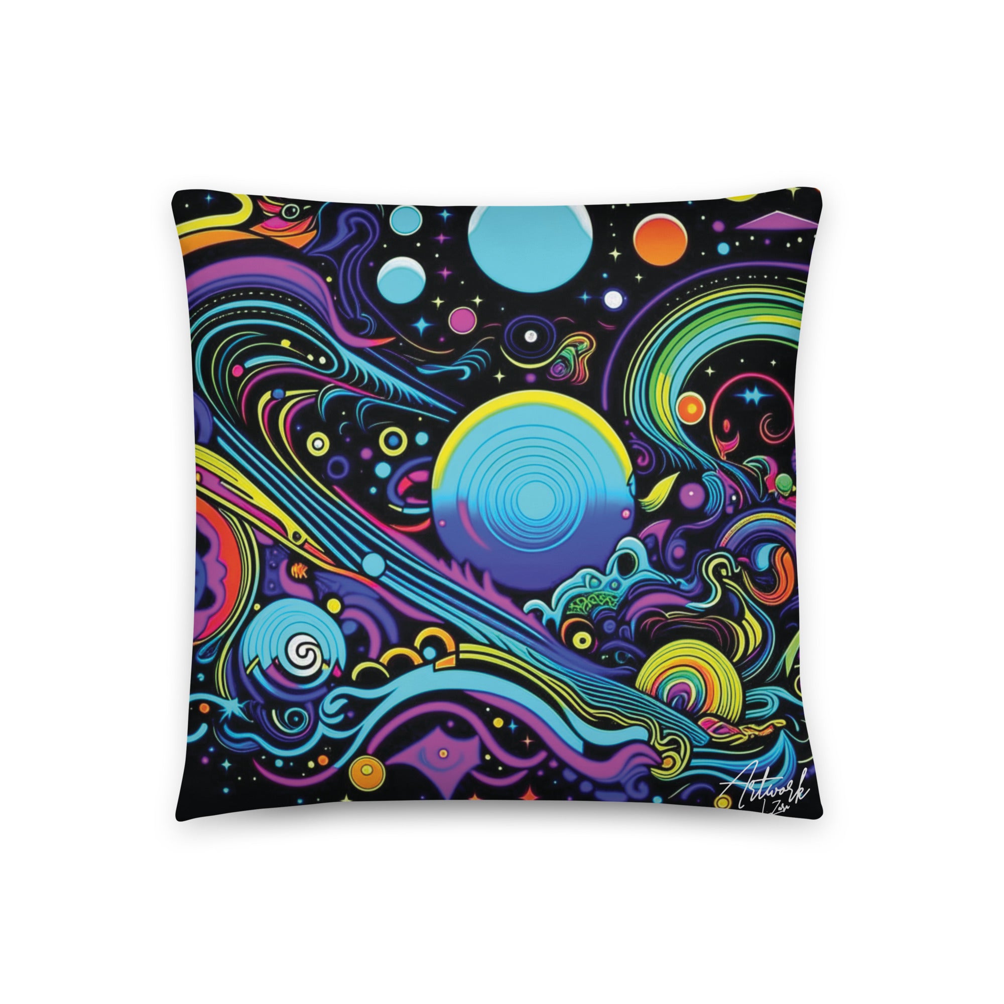 Basic-Kissen Artwork L. Zara Weltraum Chaos