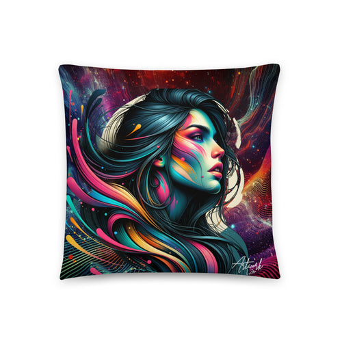 Basic-Kissen Artwork L. Zara Frau in Farbe