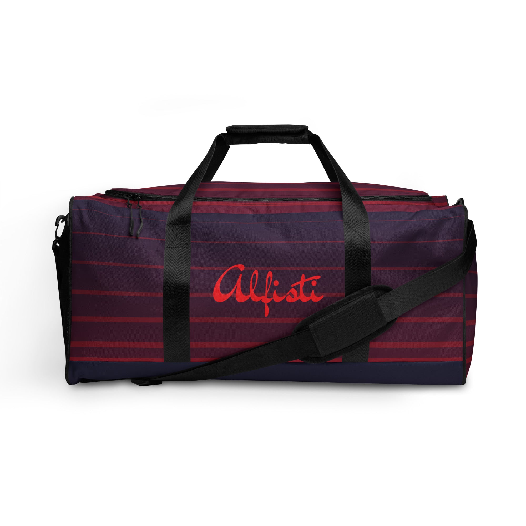 Die perfekte Reisetasche für leidenschaftliche Alfisti: Hochwertige Weekender Bag mit „Cuore Sportivo Alfist"-Aufdruck, „Alfisti"-Seitenprint  Einzigartiges Geschenk für Alfa-Romeo-Fans.