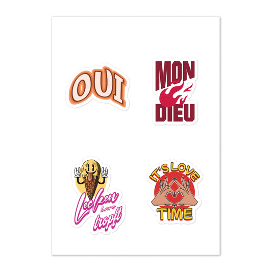 Sticker-Blatt 4 verschiedene Motive
