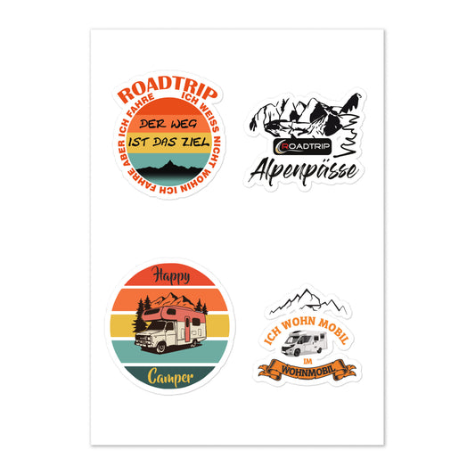 Sticker-Blatt 4 verschiedene Motive