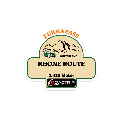 Roadtrip Alpenpass Aufkleber Furkapass
