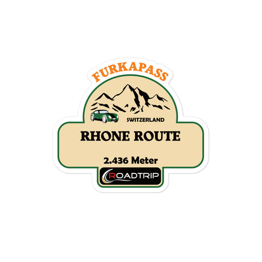 Roadtrip Alpenpass Aufkleber Furkapass