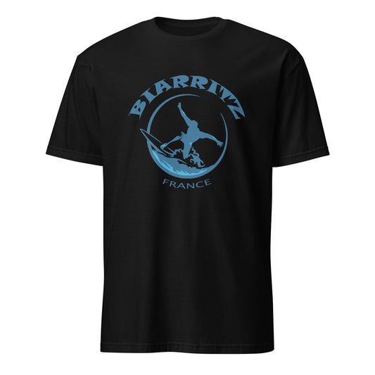 T-Shirt Biarritz France mit Wellenreiter Motiv