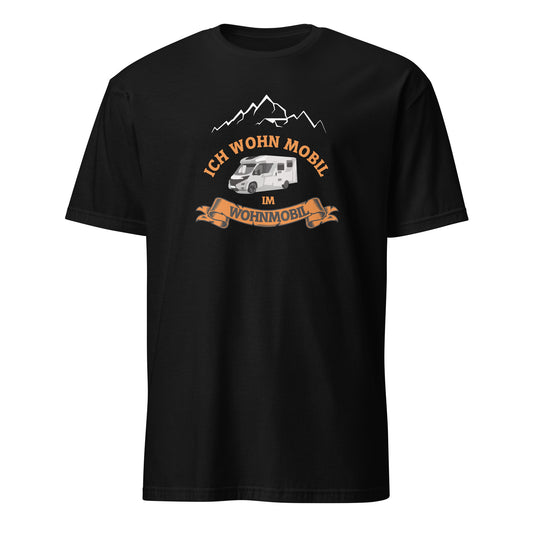 T-Shirt mit Spruch Ich wohn mobil im Wohnmobil