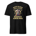 T-Shirt mit grimmig schauender Katze und Spruch Net kann ich auch bringt aber nix
