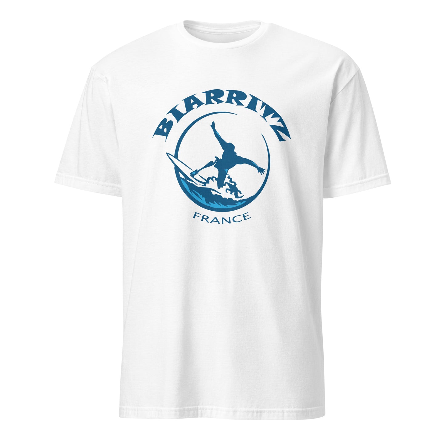 T-Shirt Biarritz France mit Wellenreiter Motiv
