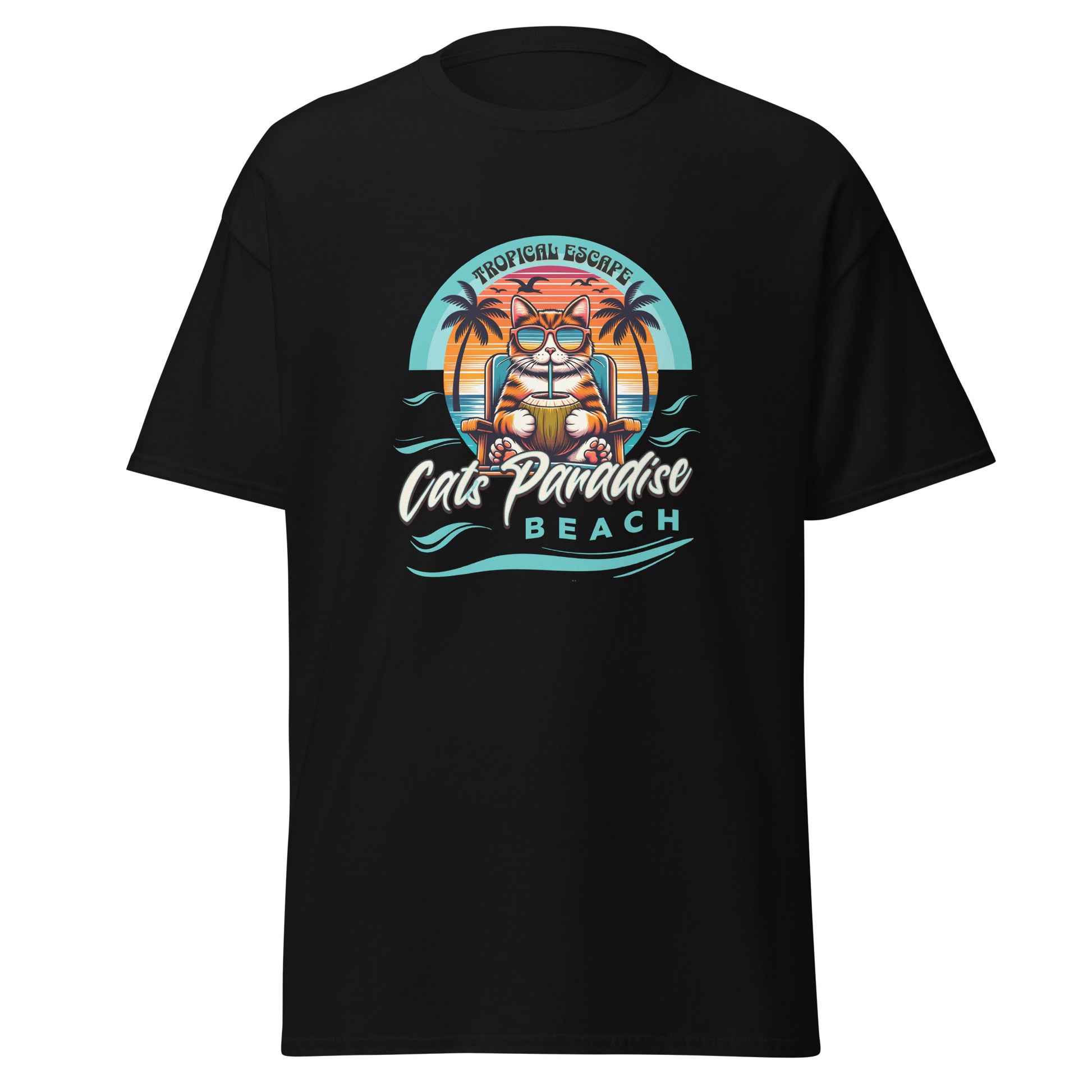 T-Shirt Cats Paradise Beach