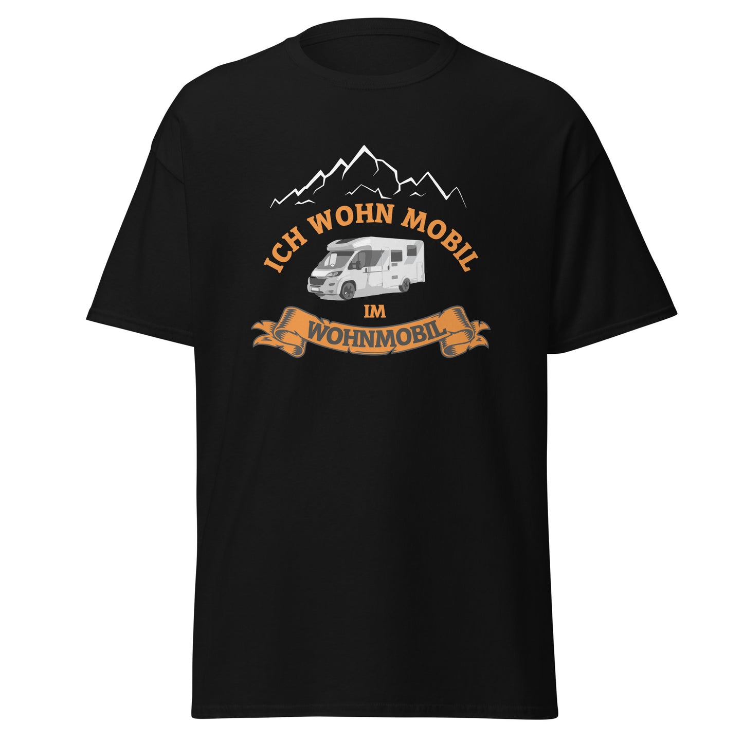 Shirt mit Cmper und Spruch Ich wohn mobil im Wohnmobil