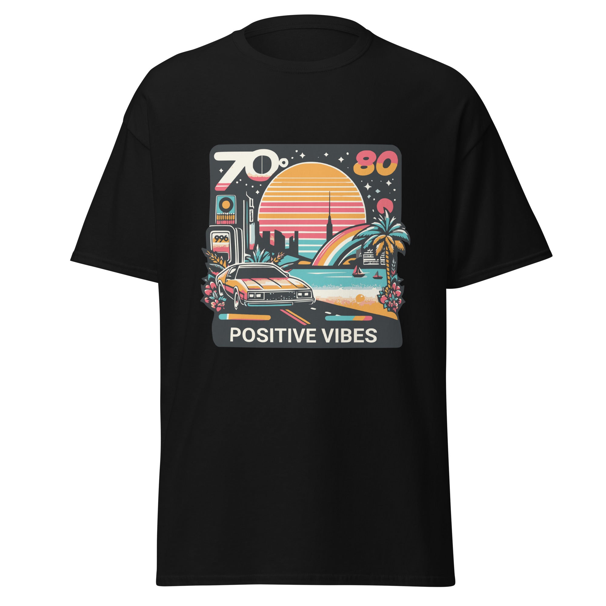  T-Shirt 70er 80er positive Vibes