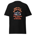 Unisex T-Shirt Oldtimer – US-Classic Car Motiv – Lustiger Spruch „Oben fit & unten dicht“ – Perfektes Geschenk für Männer & Väter