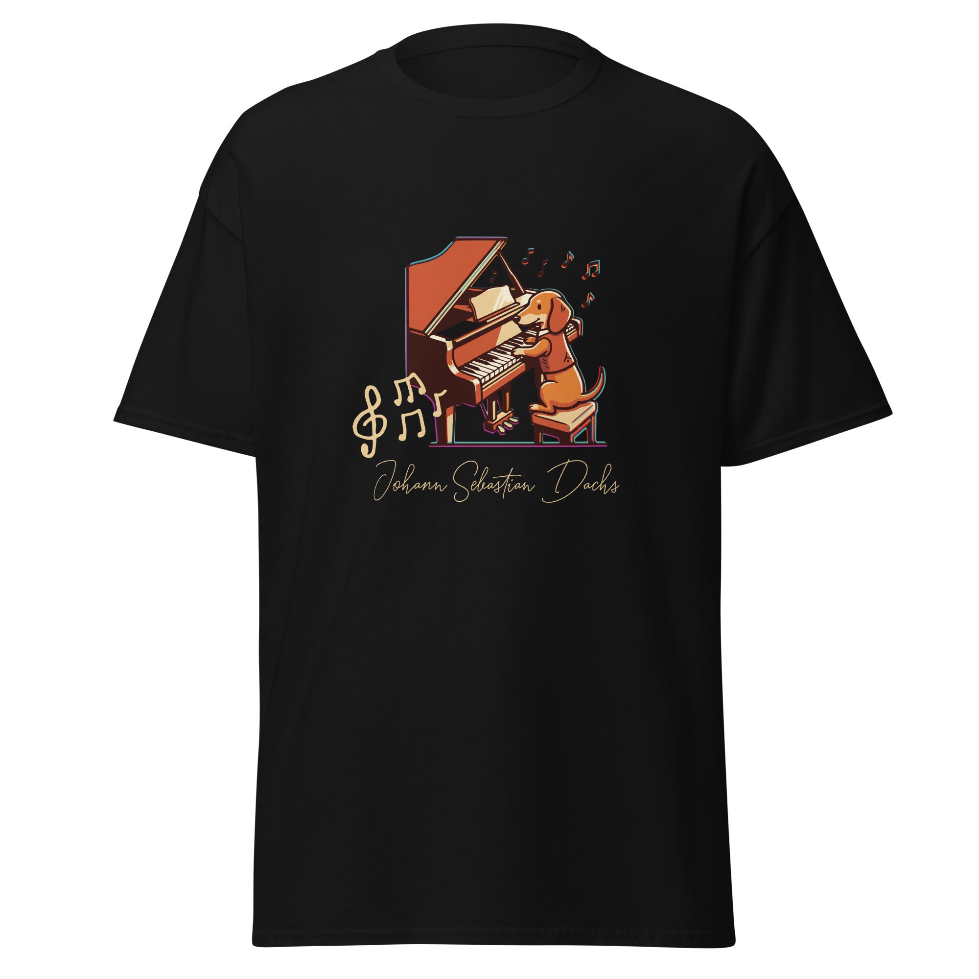 Lustiges Unisex T-Shirt Dackel Design Johann Sebastian Dachs