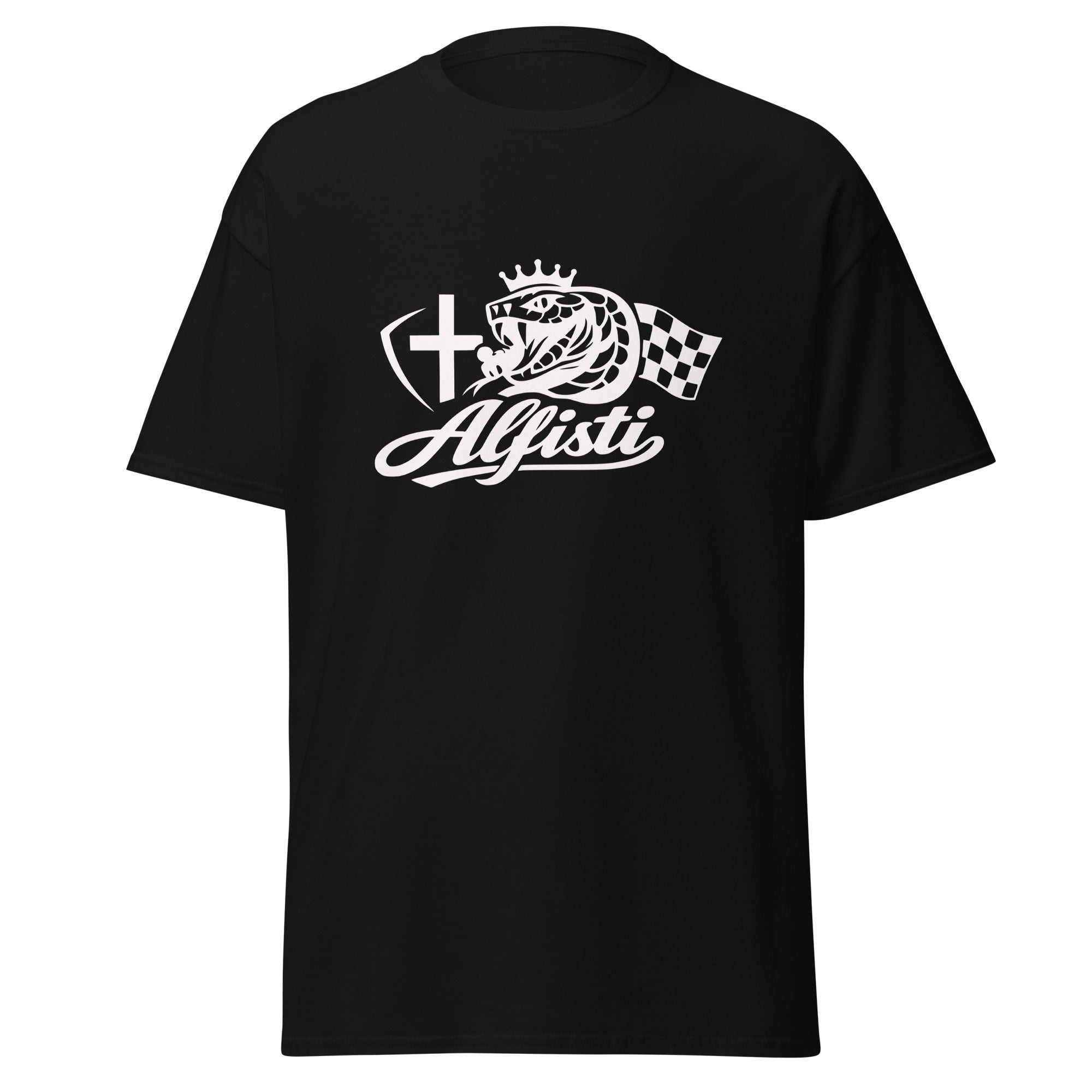 Unisex T-Shirt Biscione für Alfisti  Das ikonische Schlangensymbol als exklusiver T-Shirt Print bei funnydesigns.de