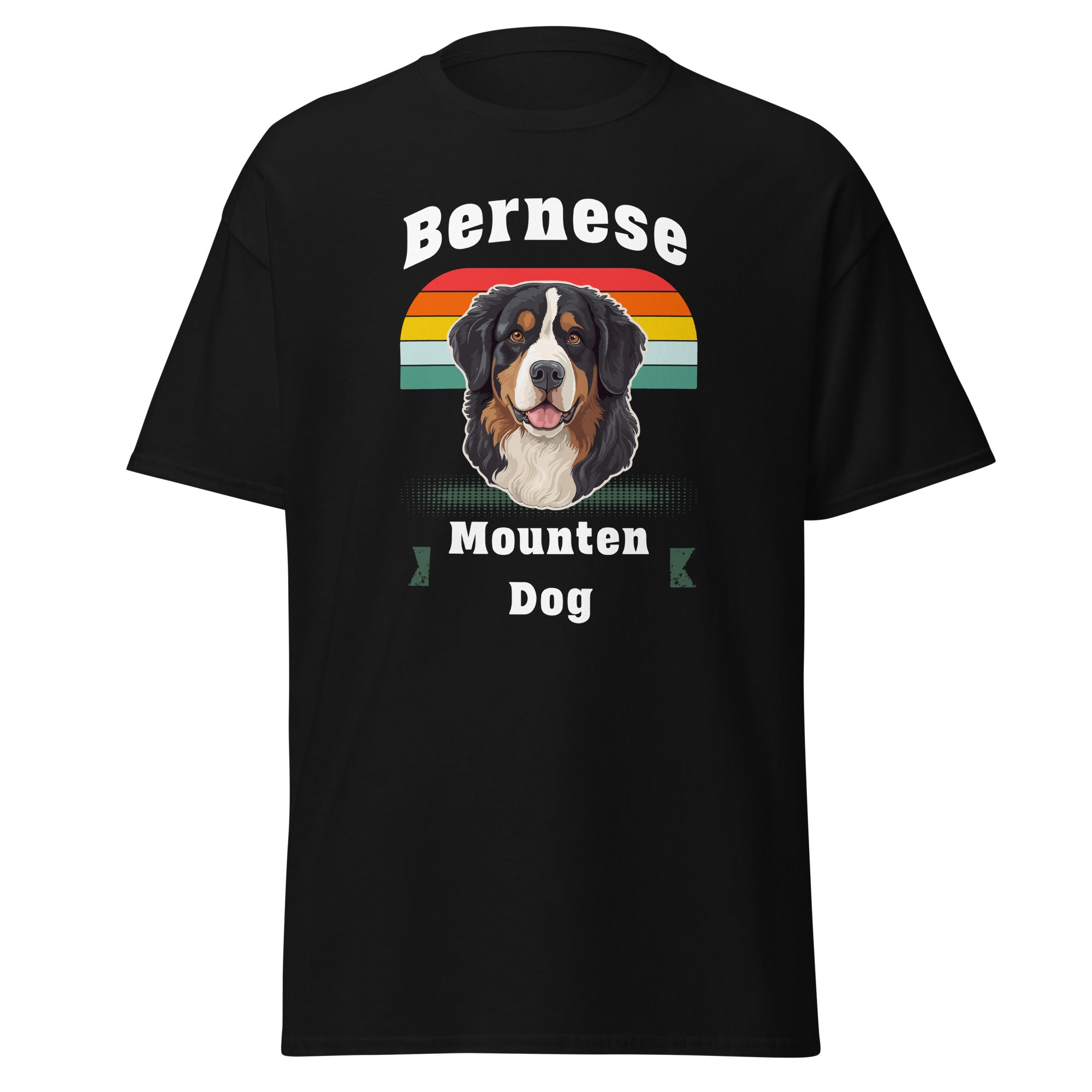 Klassisches Unisex T-Shirt „Bernese Mountain Dog – Big, Loyal, Irresistible"