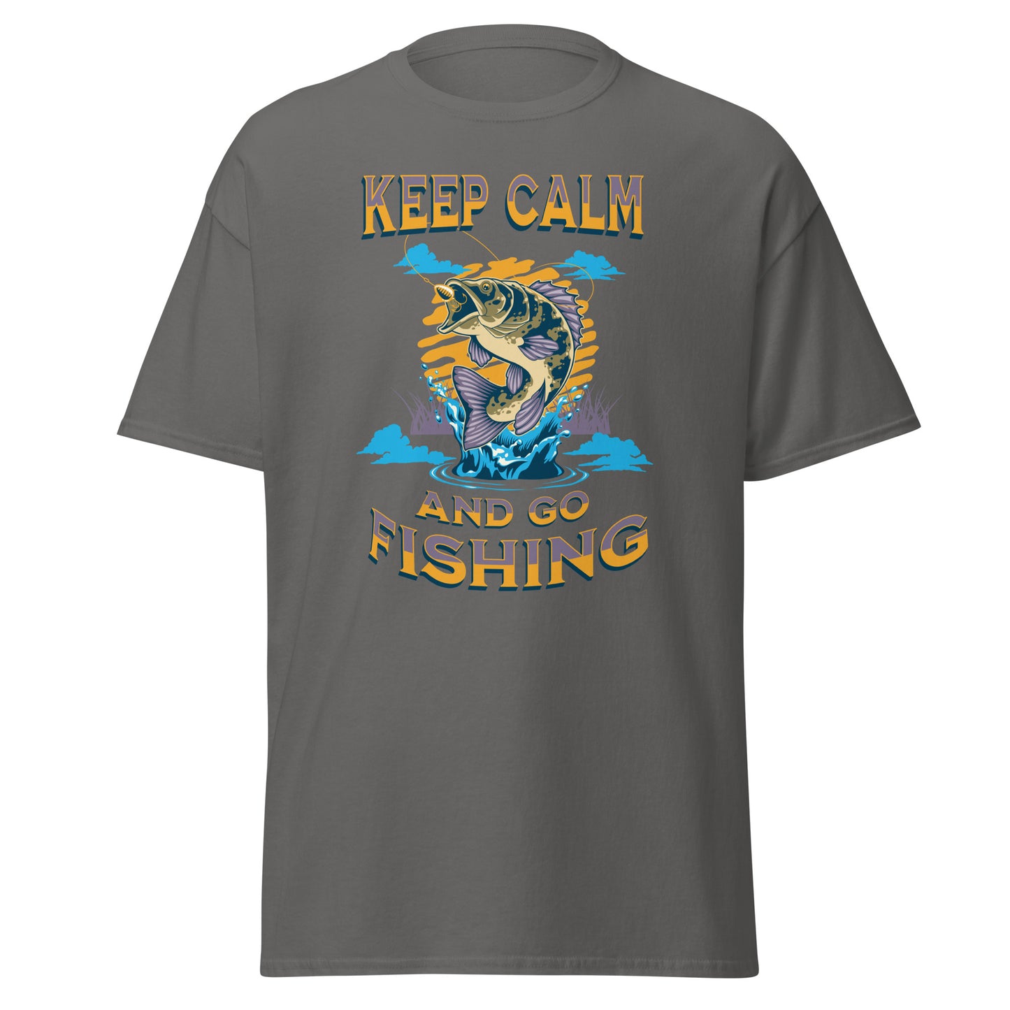 Unisex T-Shirt Keep Calm and Go Fishing T-Shirt – Entspannendes Angelshirt für Angler