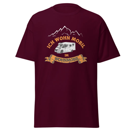 T-Shirt mit Spruch Ich wohn mobil im Wohnmobil