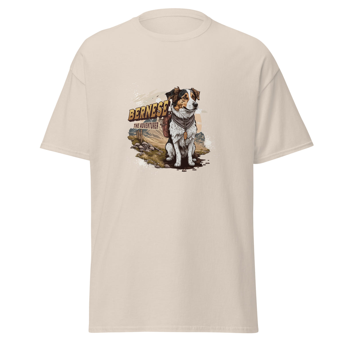 Klassisches Unisex T-Shirt „Bernese the Adventurer"
