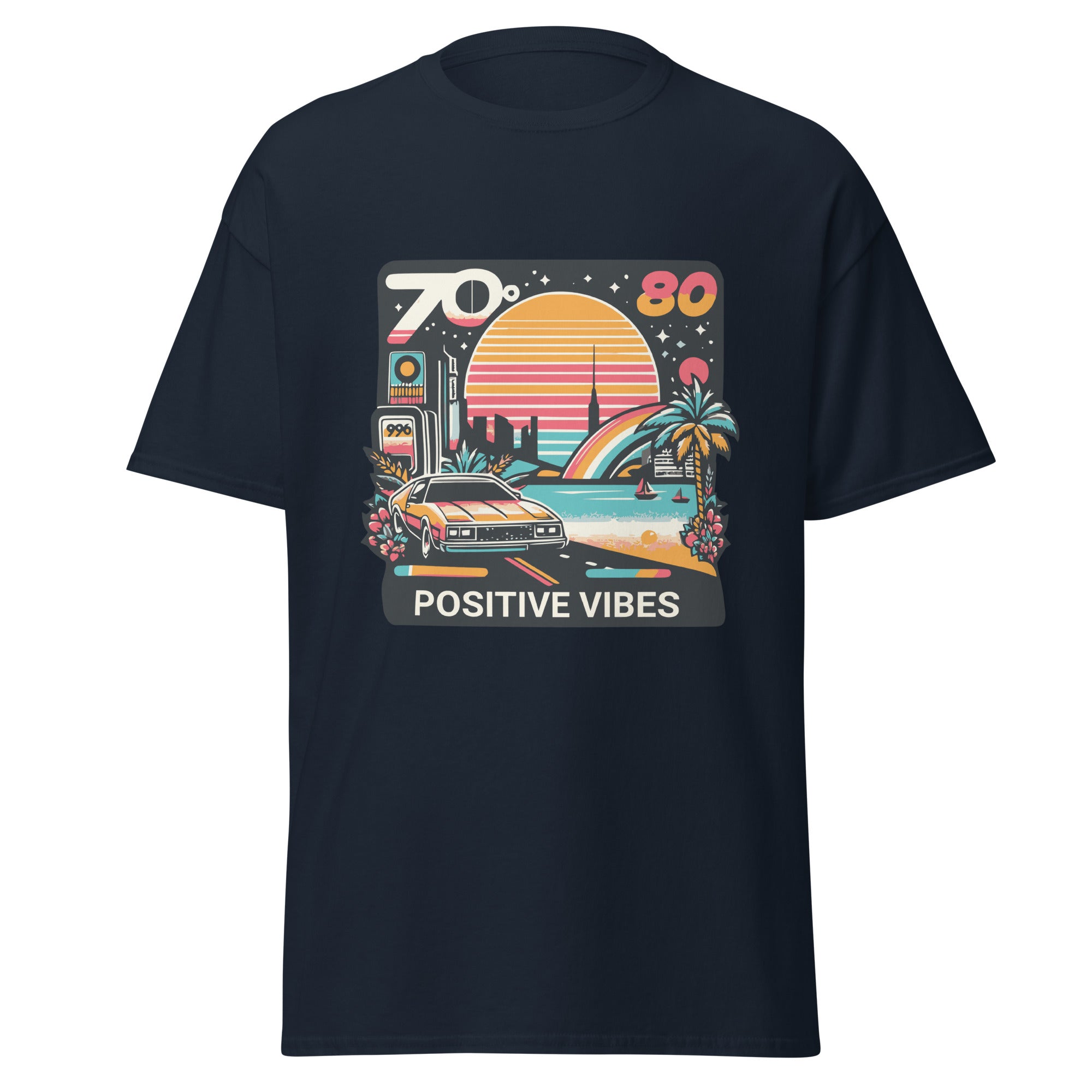  T-Shirt 70er 80er positive Vibes