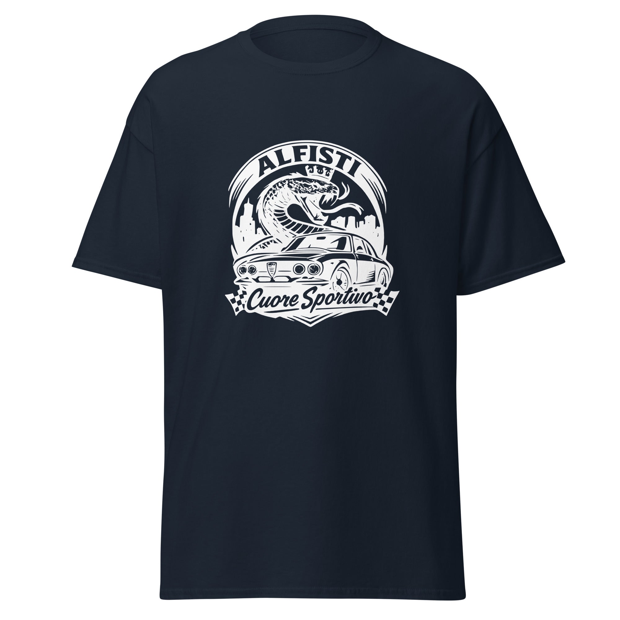 Unisex Alfisti T‑Shirt „Cuore Sportivo “ – Retro Racing Look