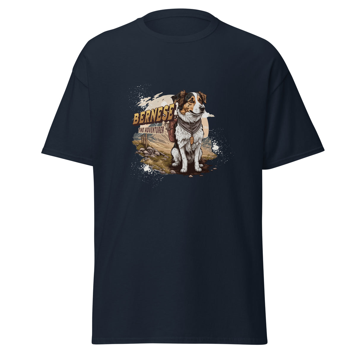Klassisches Unisex T-Shirt „Bernese the Adventurer"