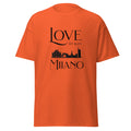 Unisex T-Shirt Milano „Love City Lights“ – Stylisches Skyline Design der Modehauptstadt. Entdecke das Milano T-Shirt mit Skyline Silhouette. „Love City Lights Milano“ – das perfekte Shirt für Mailand-Fans & Modebegeisterte. Jetzt bei funnydesigns.de bestellen!