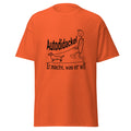 Unisex T-Shirt Mann mit Dackel an der Leine T-Shirt – Teckel Motiv für Hundefreunde Autodidackel Er macht was er will