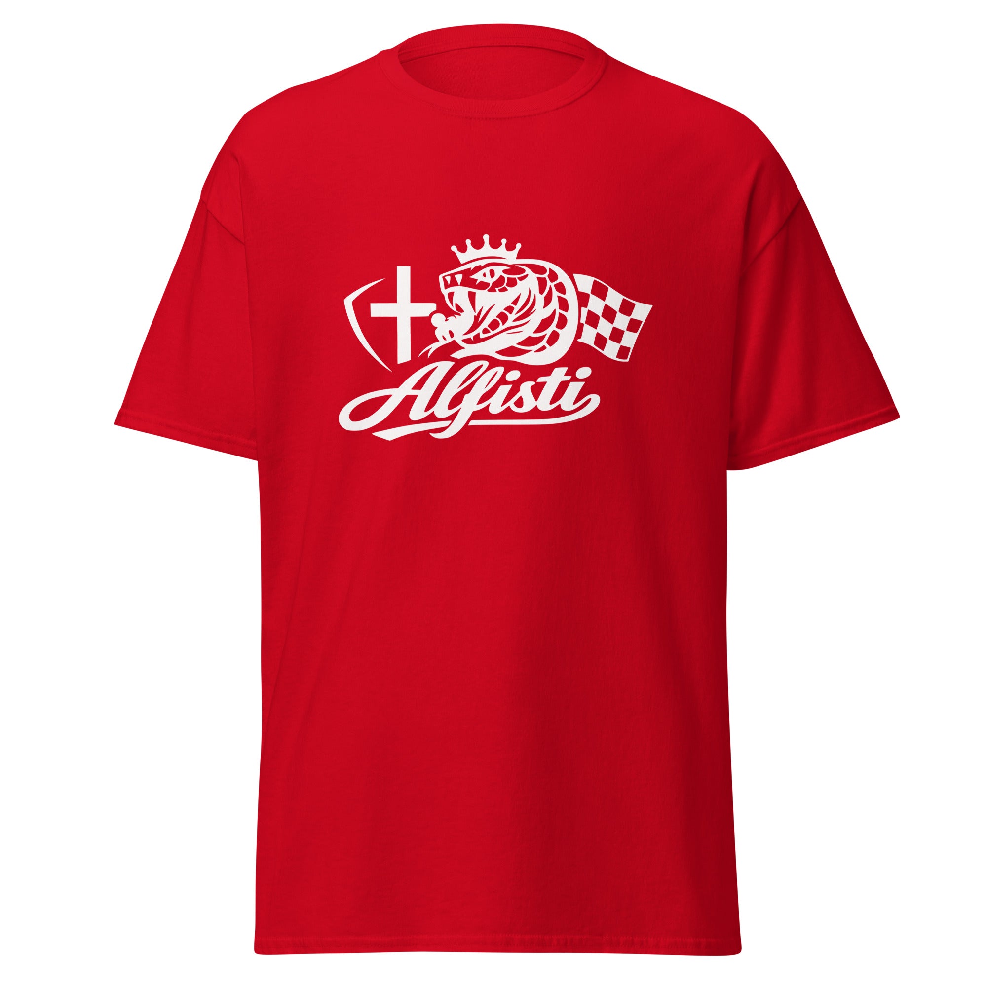 Unisex T-Shirt Biscione für Alfisti  Das ikonische Schlangensymbol als exklusiver T-Shirt Print bei funnydesigns.de