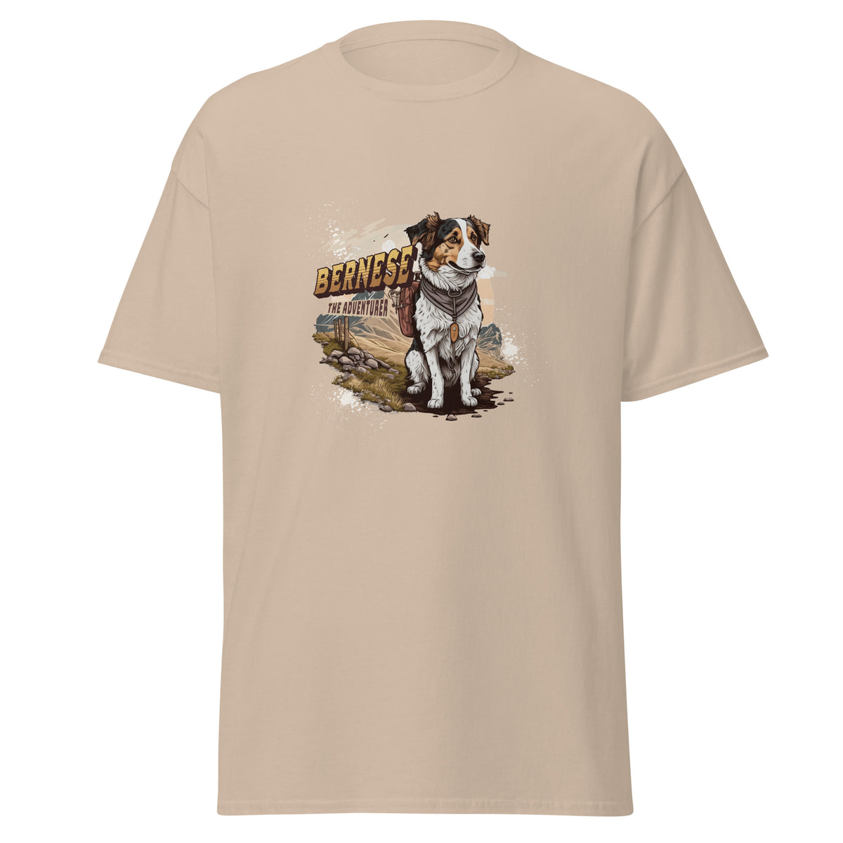 Klassisches Unisex T-Shirt „Bernese the Adventurer"