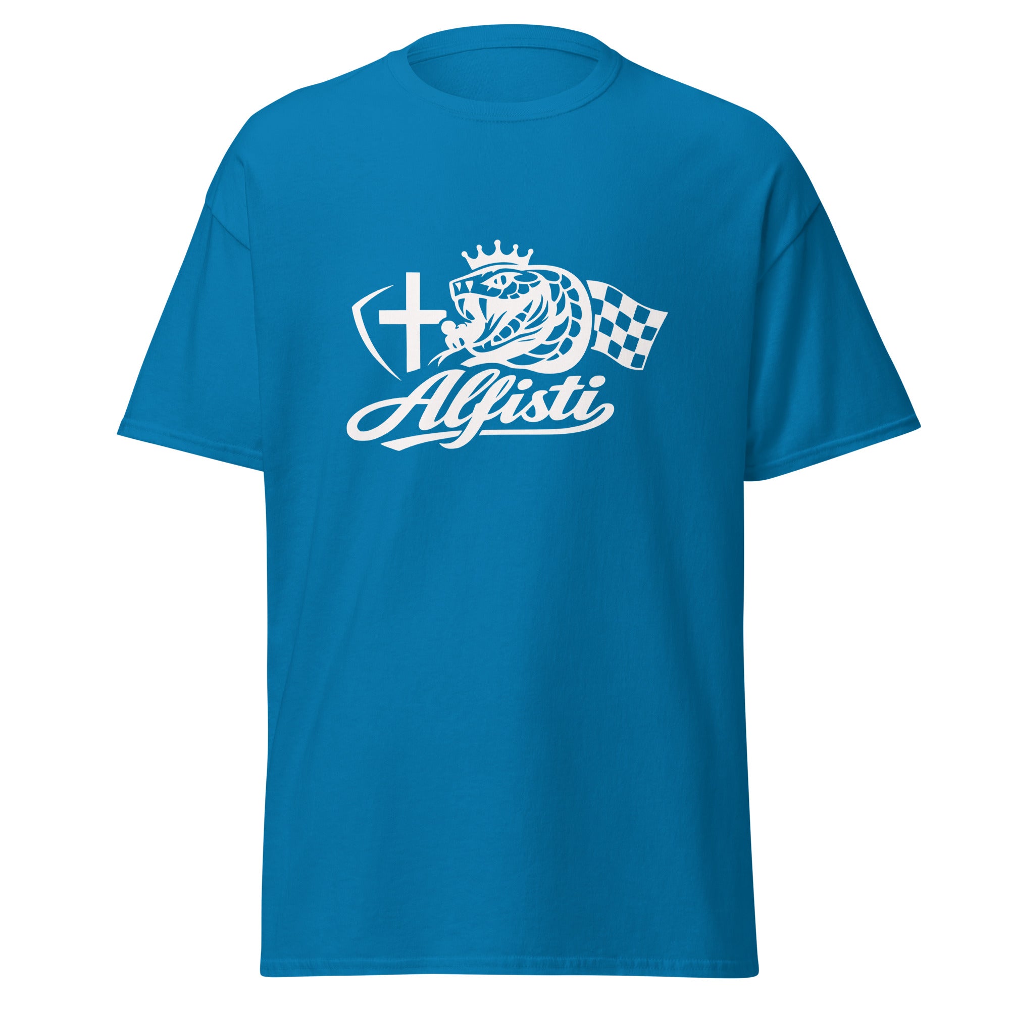 Unisex T-Shirt Biscione für Alfisti  Das ikonische Schlangensymbol als exklusiver T-Shirt Print bei funnydesigns.de