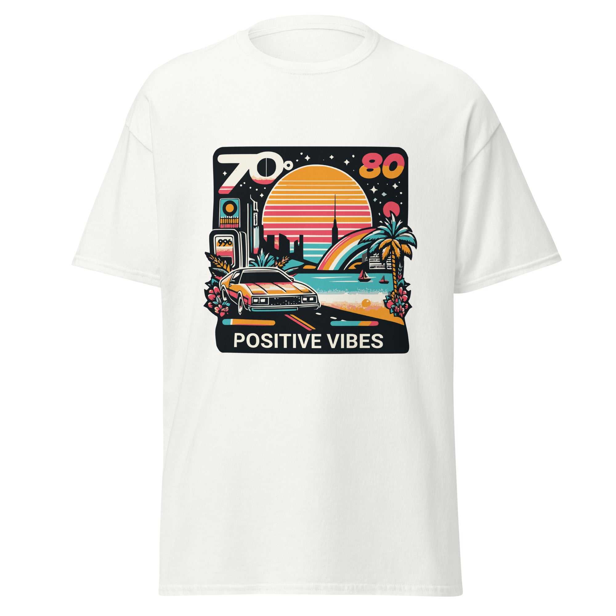  T-Shirt 70er 80er positive Vibes